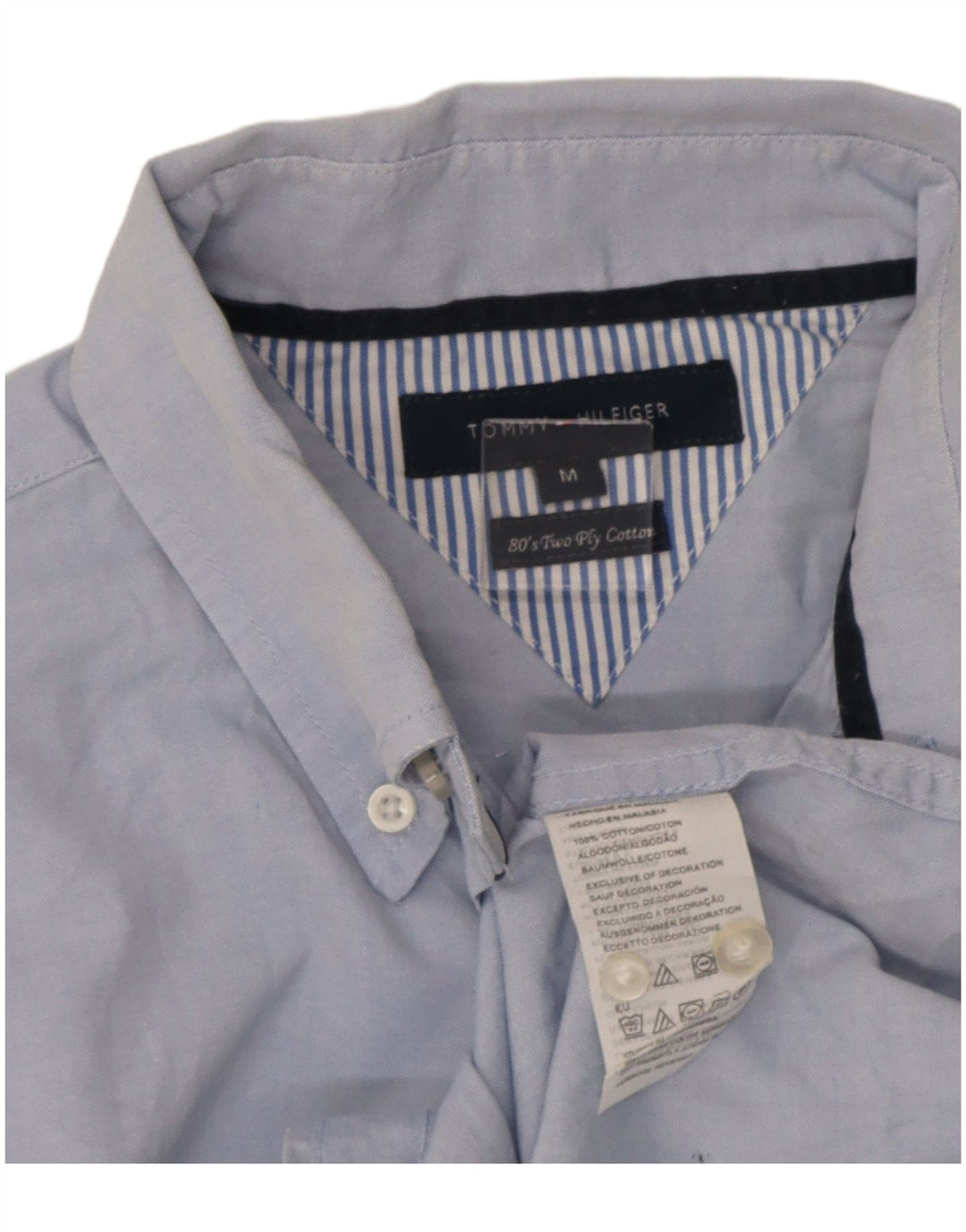 Camisa Tommy Hilfiger Hombre Azul Medio Algodón