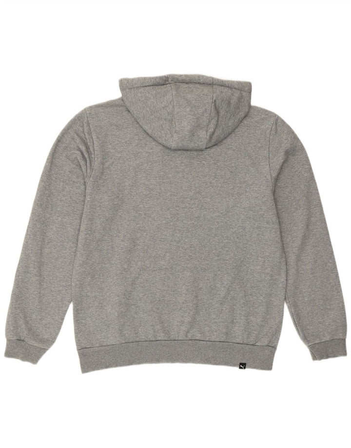 Puma Hombre Sudadera Con Capucha Gráfica Jersey De Algodón Moteado Gris Medio