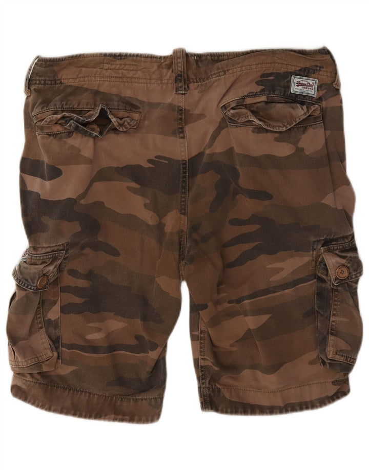 Superdry Shorts Cargo Para Hombre Grande W36 Algodón De Camuflaje Marrón