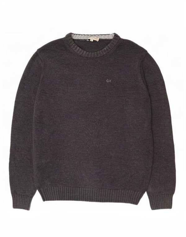 Calvin Klein Jersey con Cuello Barco para Hombre XL Algodón Gris