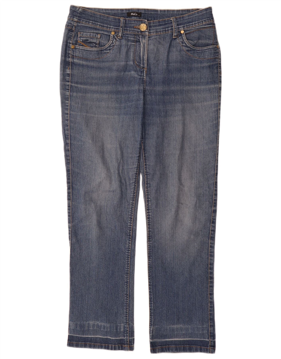 Vaqueros rectos para mujer M&Co UK 12 Medium W32 L30 Azul