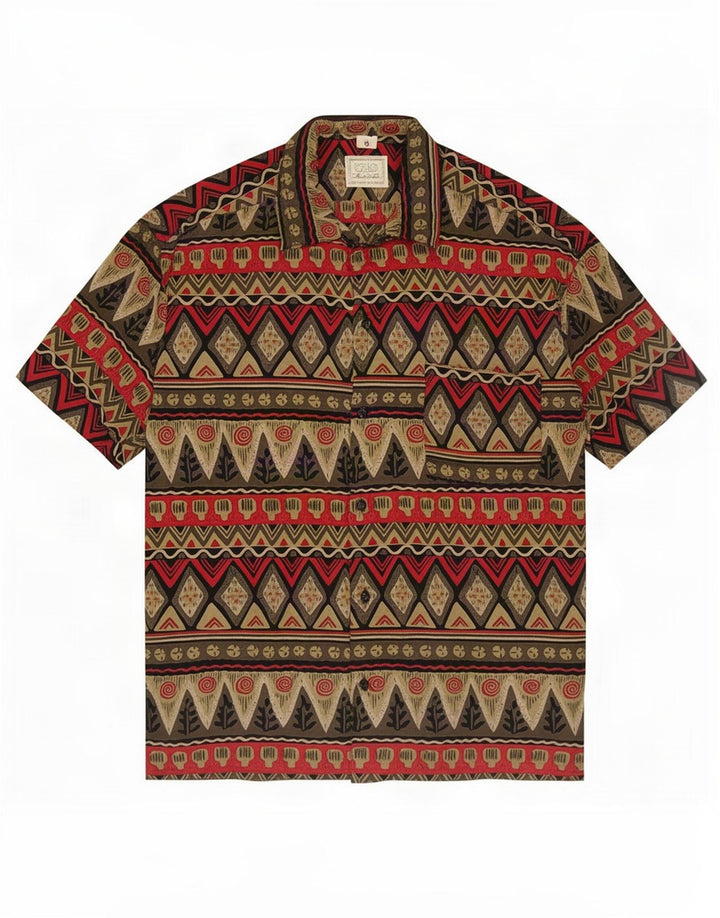 Camisa Ciao Hombre Manga Corta Small Patchwork Multicolor