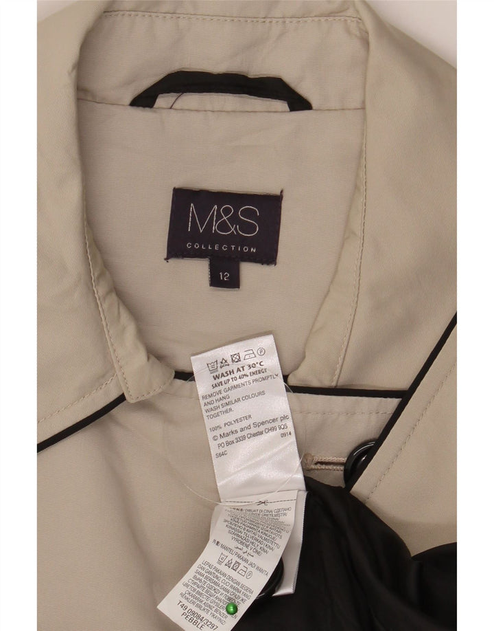 Marks & Spencer Gabardina para mujer UK 42 Poliéster beige medio