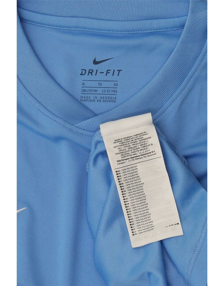 Nike Camiseta Dri Fit para niño 13-14 años XL Azul Poliéster