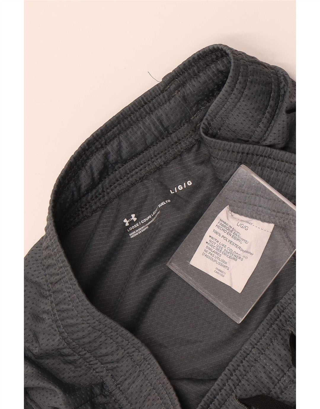 Under Armour Pantalones cortos deportivos para hombre poliéster gris grande