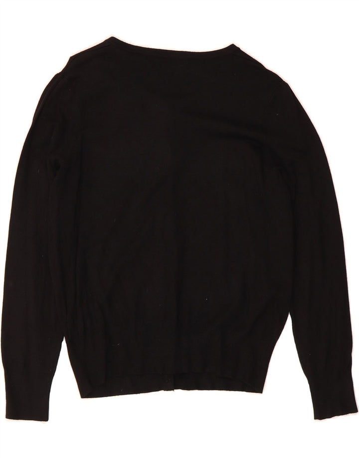 MARKS & SPENCER Womens Cardigan Sweater UK 10 Small Black Viscose Vintage Marks & Spencer and Second-Hand Marks & Spencer from Messina Hembry 