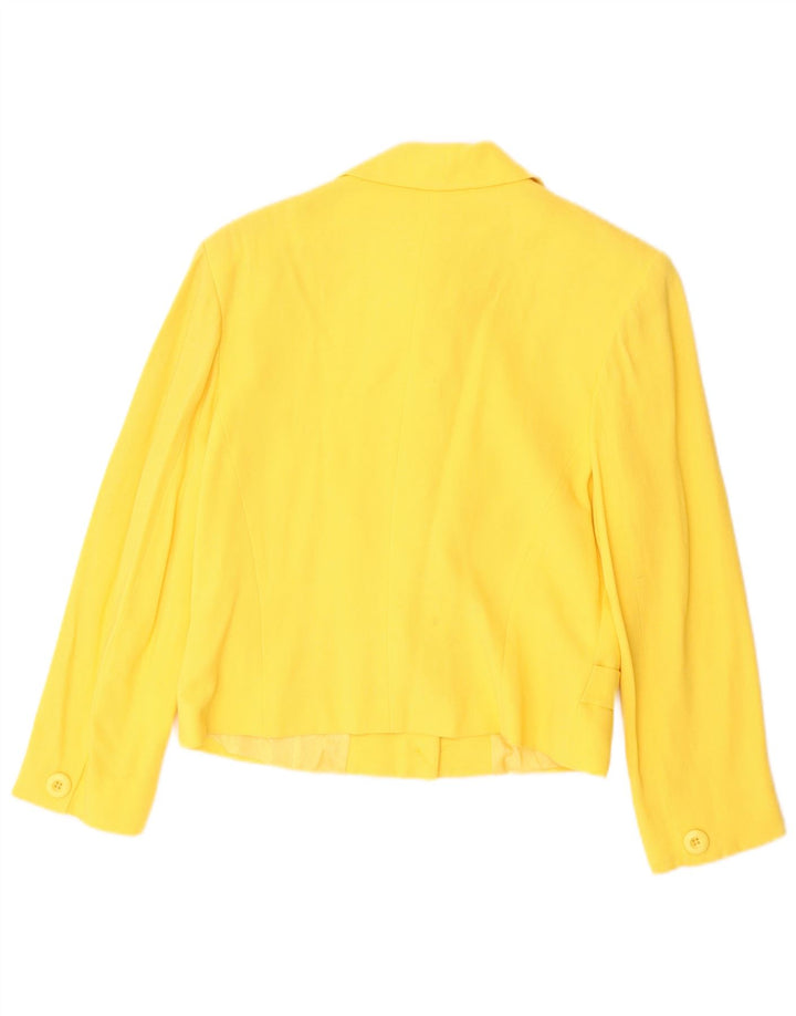 Le Group Conjunto de falda de 2 piezas con 6 botones para mujer UK 12 Medium W28 Lana amarilla