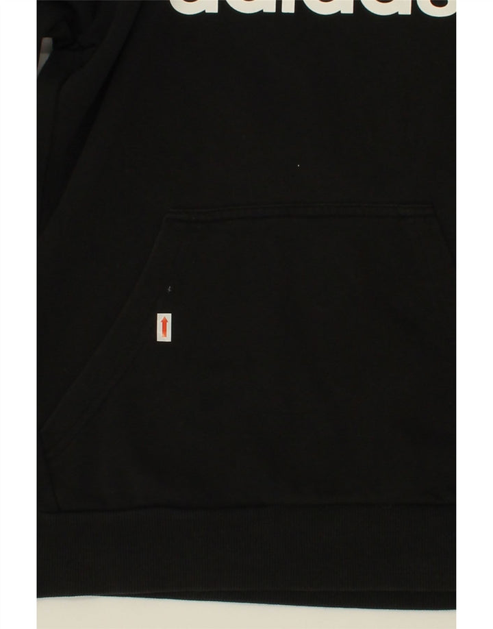 ADIDAS Mens Graphic Hoodie Jumper Medium Black Cotton Vintage Adidas and Second-Hand Adidas from Messina Hembry 