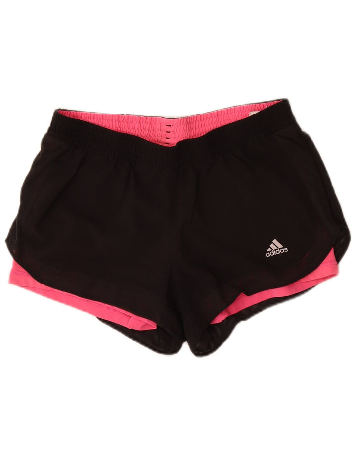 Adidas Mujer Climalite Sport Shorts UK 12/14 Mediano Negro Poliéster