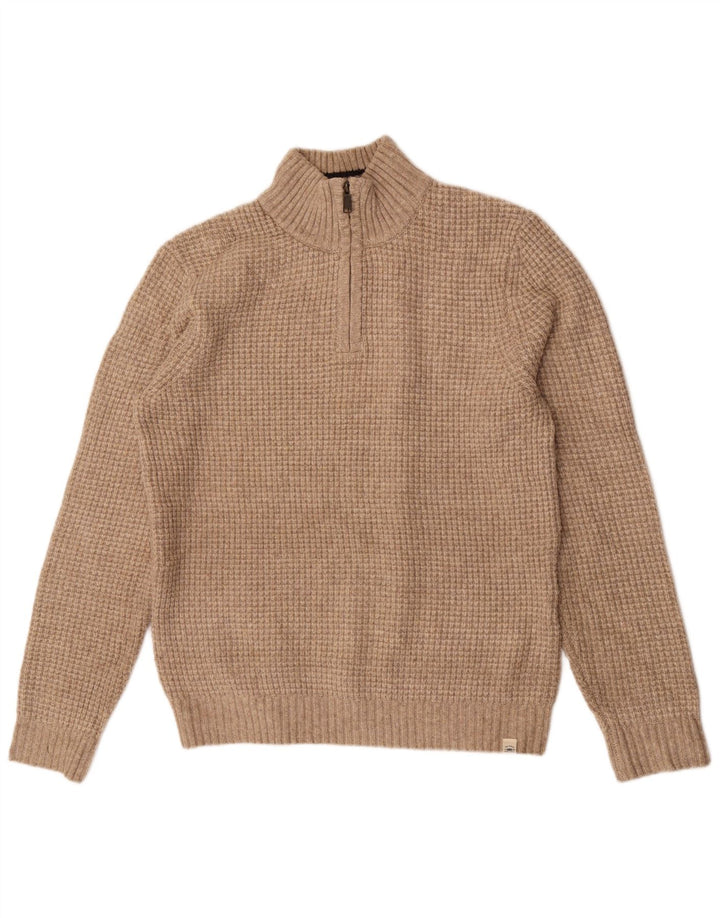 Suéter tipo jersey con cuello y cremallera para hombre de Fat Face Acrílico beige grande