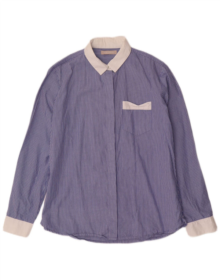 Camisa de mujer STEFANEL IT 42 Azul medio Raya diplomática