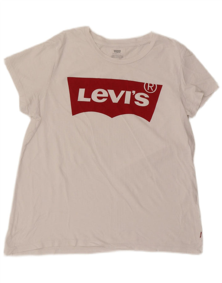 Levi's Camiseta gráfica para mujer Top UK 46 Large White