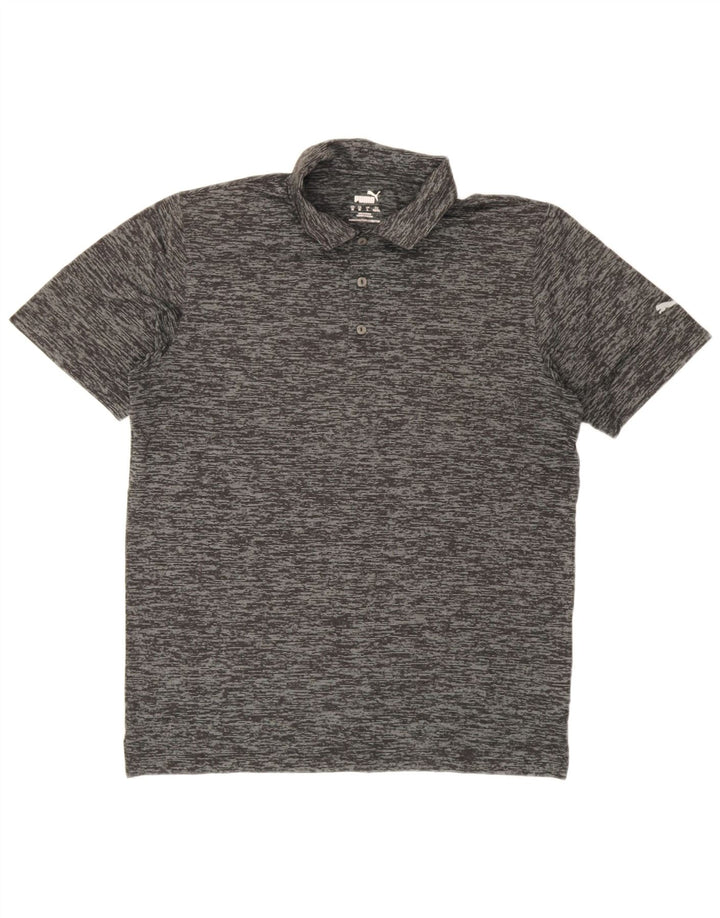 Polo Puma Para Hombre Poliéster Moteado Gris Grande