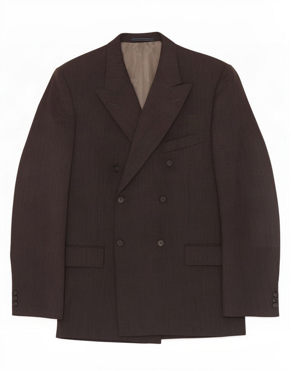 Trussardi Chaqueta Blazer De Doble Botonadura IT 52 XL Gris Rayas Pintadas