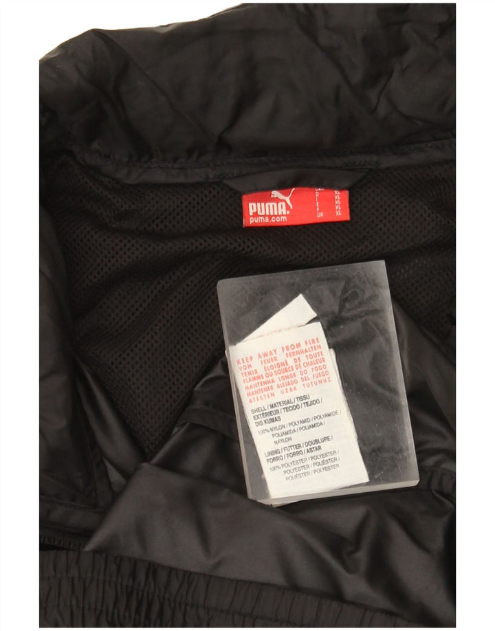 Puma Chaqueta impermeable para hombre UK 42 XL Negro Colorblock Nylon