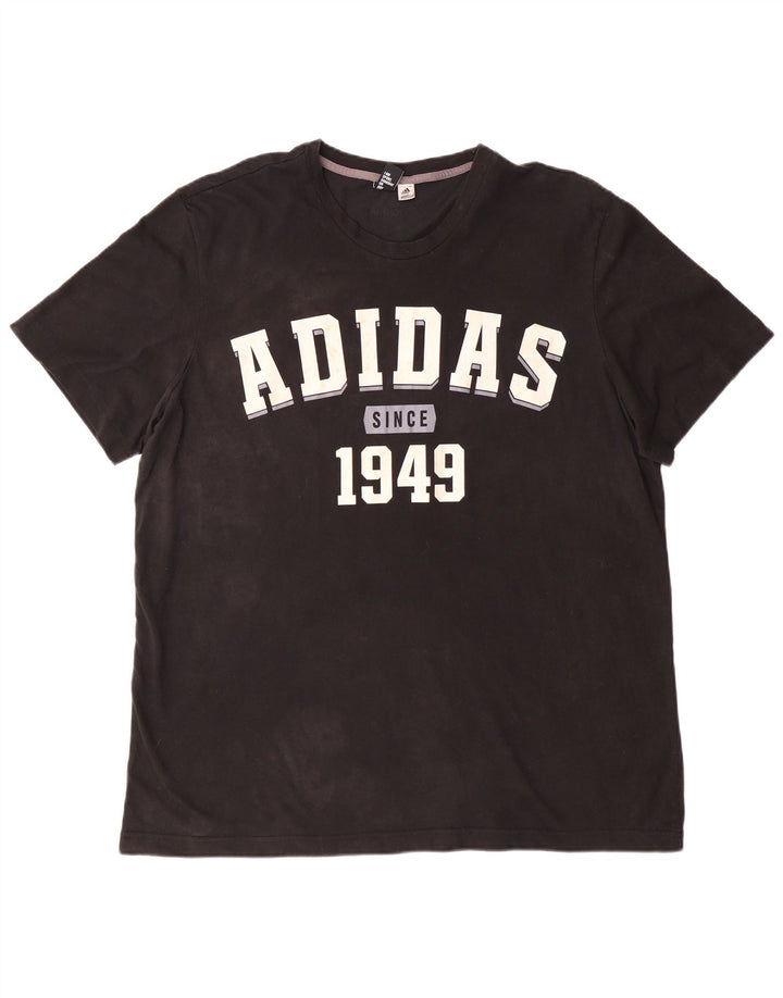 ADIDAS Camiseta gráfica para hombre Top 2XL Algodón negro