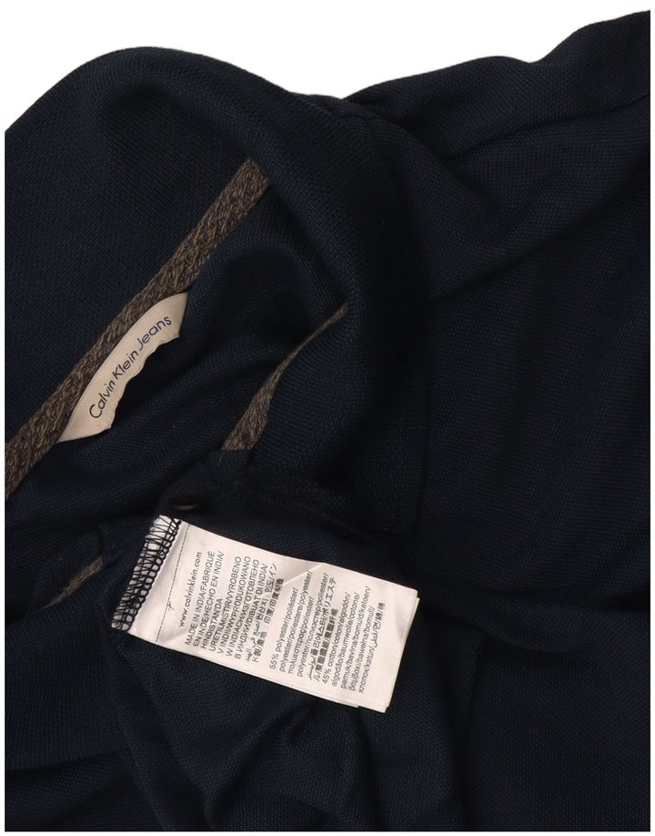 Calvin Klein Jeans Polo para hombre de algodón azul marino mediano