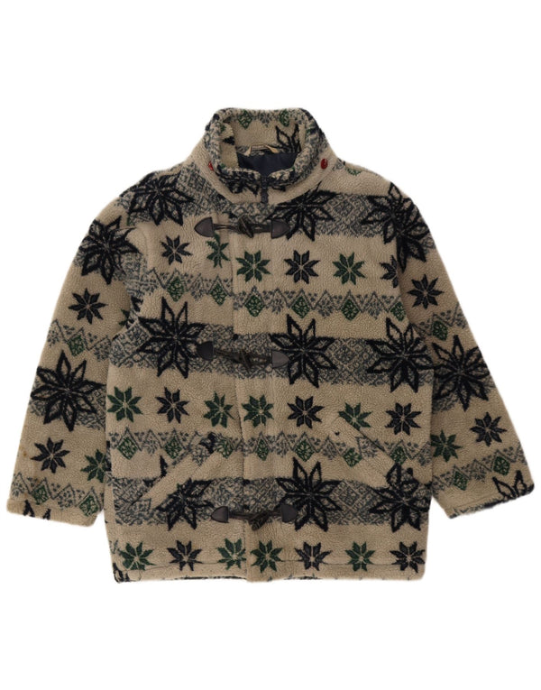 Astrolabio Chaqueta cortavientos de forro polar para hombre UK 38 Medium Beige Geométrico