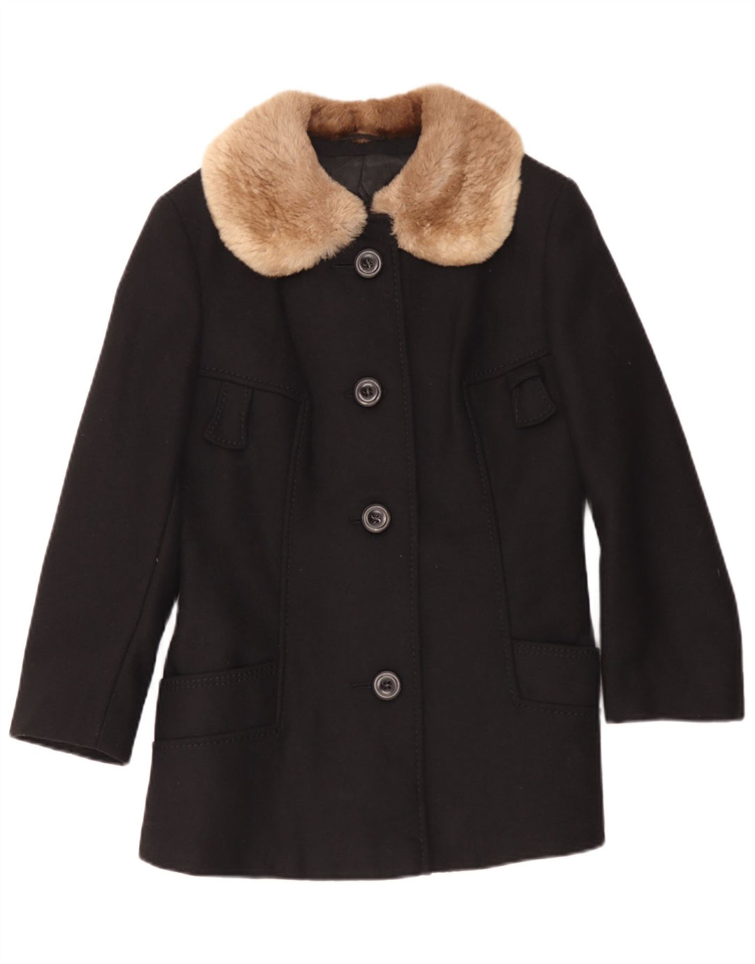 Your Sixth Sense Abrigo para Mujer UK 40 Small Lana Negra