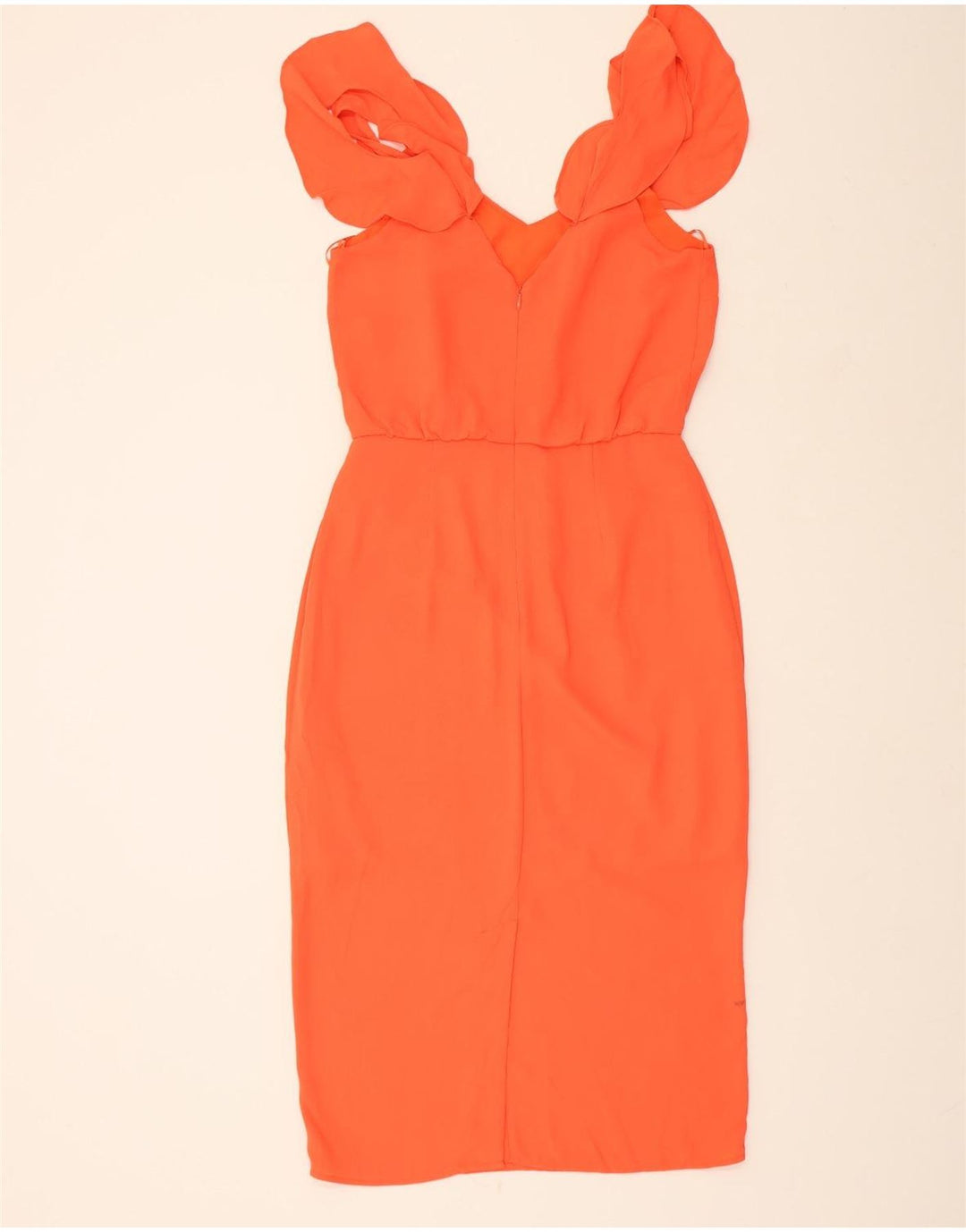 OASIS Womens Sleeveless Bodycon Dress UK 10 Small Orange Polyester Vintage Oasis and Second-Hand Oasis from Messina Hembry 
