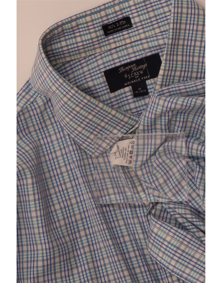 J. Crew Camisa para hombre UK 40 15 1/2 Algodón a cuadros azul mediano