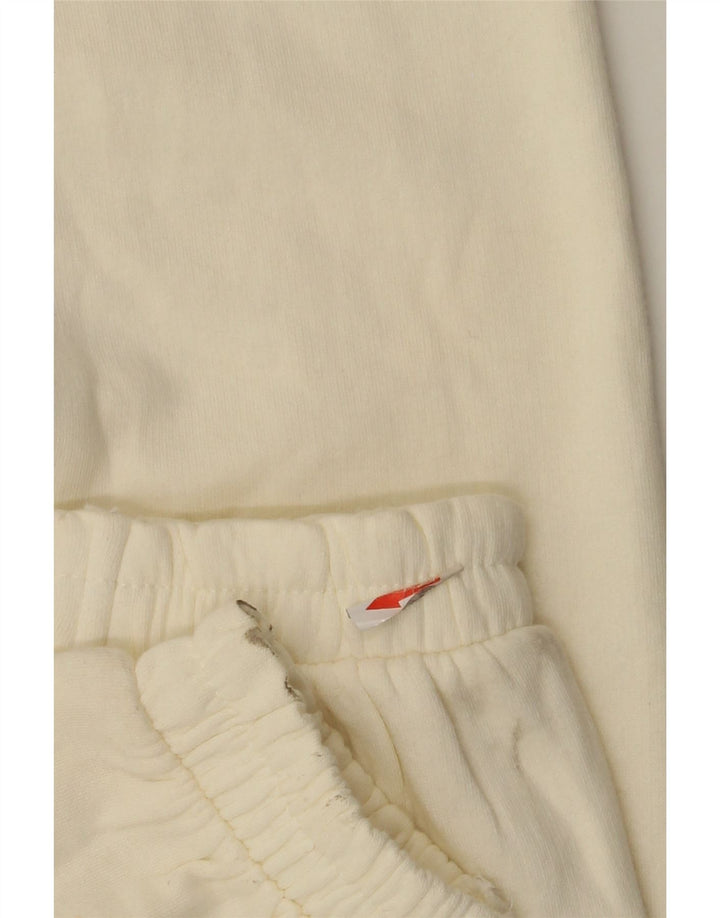 Zara Mujer Pantalones De Chándal Joggers UK 8 Small Off White Poliéster