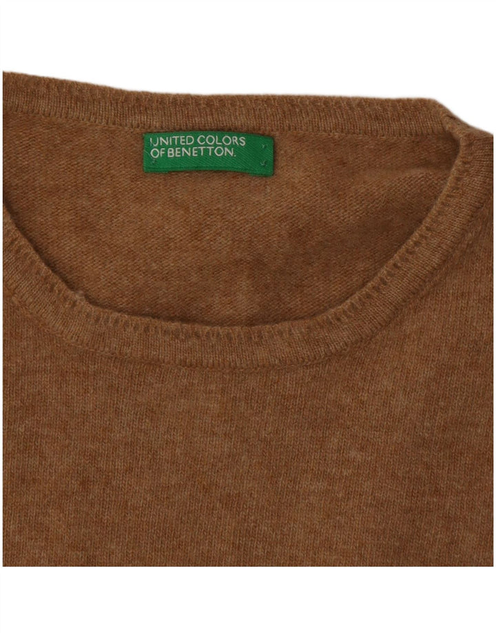 Benetton Jersey De Cuello Redondo Marrón Medio