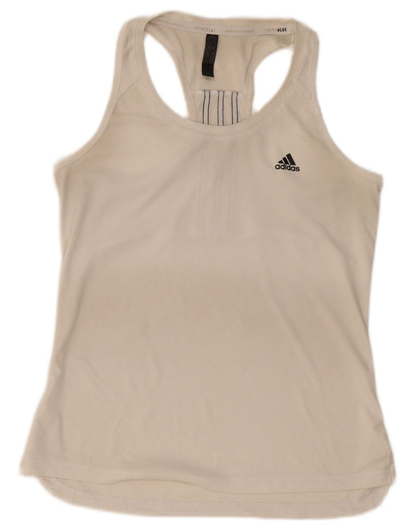 Adidas Mujer Aeroready Chaleco Top Reino Unido 12/14 Medio Blanco