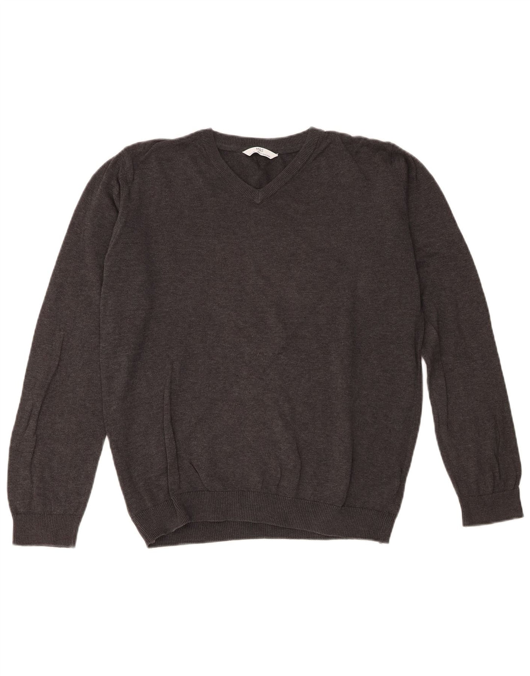 Marks & Spencer Jersey con cuello en V para niños 14-15 años Algodón gris