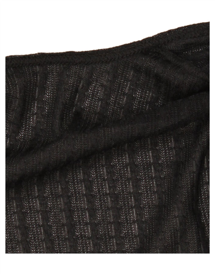 VINTAGE Womens Cardigan Top UK 12 Medium Black Vintage Vintage and Second-Hand Vintage from Messina Hembry 