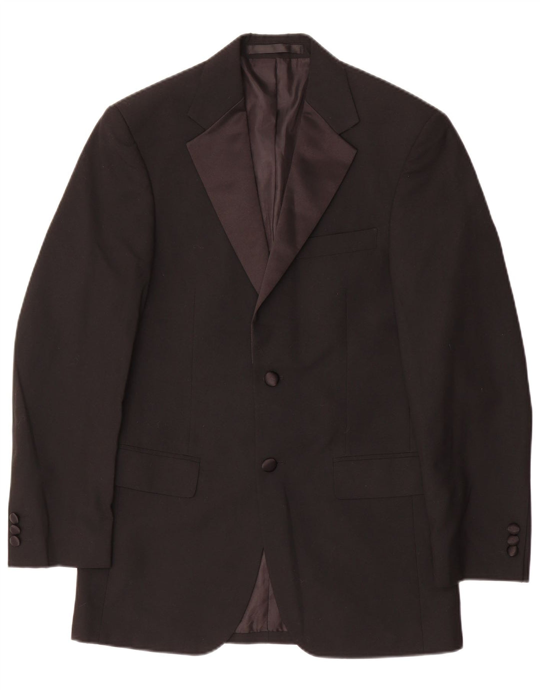 Marks & Spencer Chaqueta tipo blazer de 2 botones para hombre UK 34 Small Poliéster negro