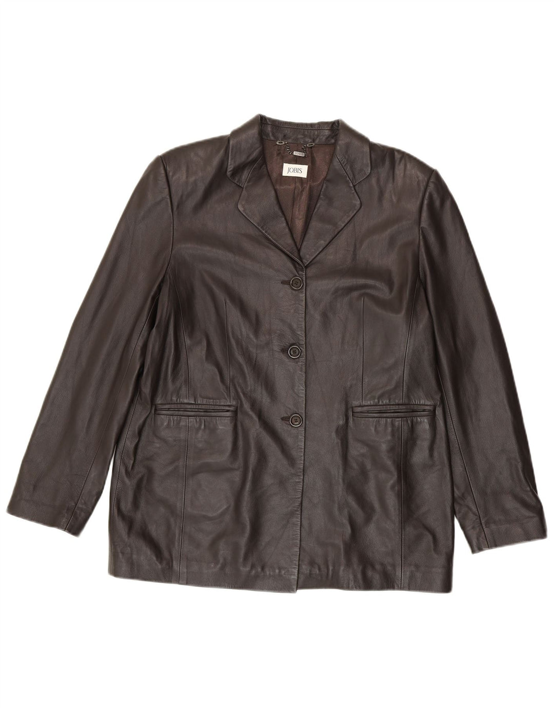 Jobis Chaqueta de cuero para mujer UK 44 Marrón medio