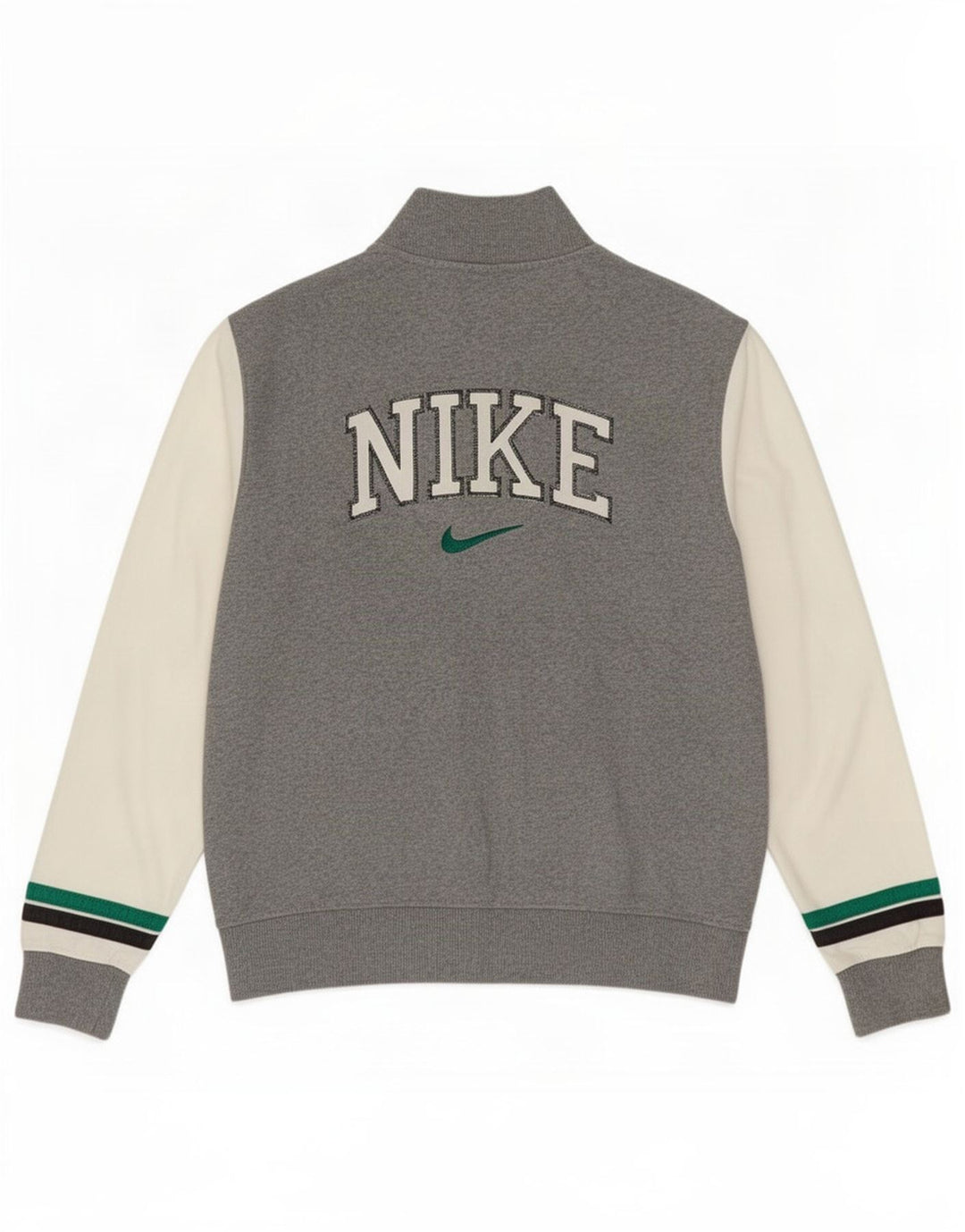 Nike - Chaqueta de chándal con gráfico para hombre, talla pequeña, algodón gris con bloques de color