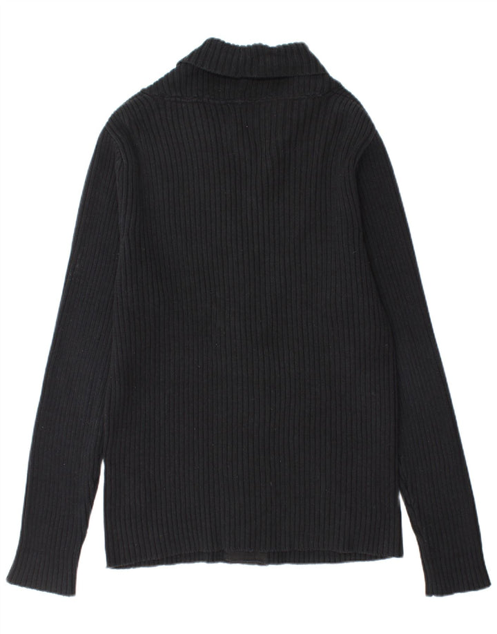 Jack & Jones Hombre Cárdigan Suéter Grande Algodón Negro
