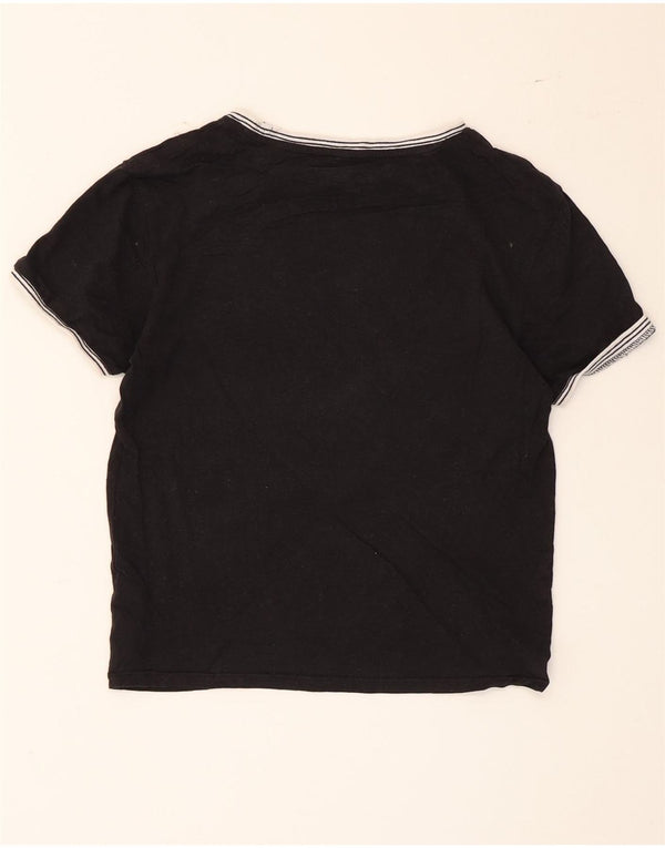 Jack Wills Camiseta corta para mujer UK 8 Small Black Cotton