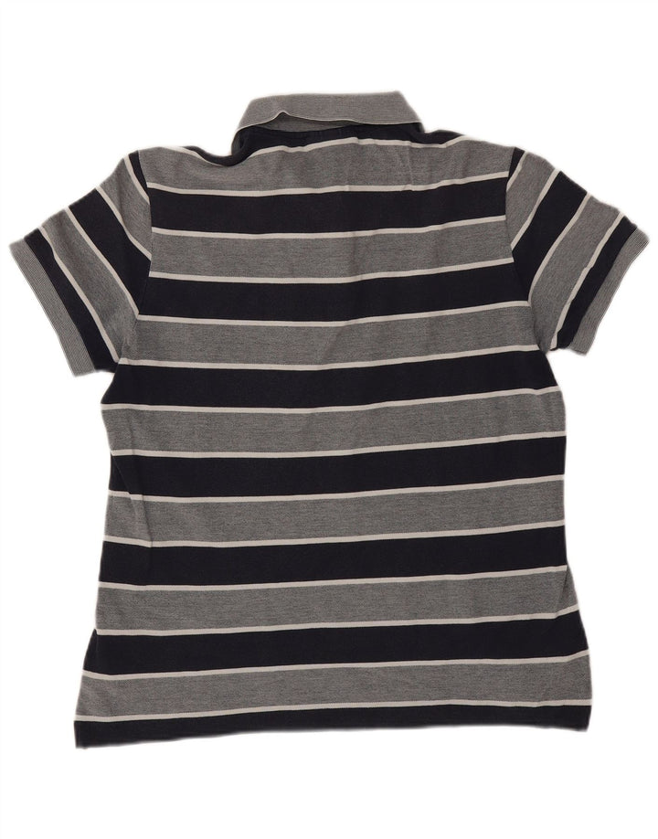 Lacoste Polo de corte regular para hombre talla 4 mediano algodón a rayas azul marino