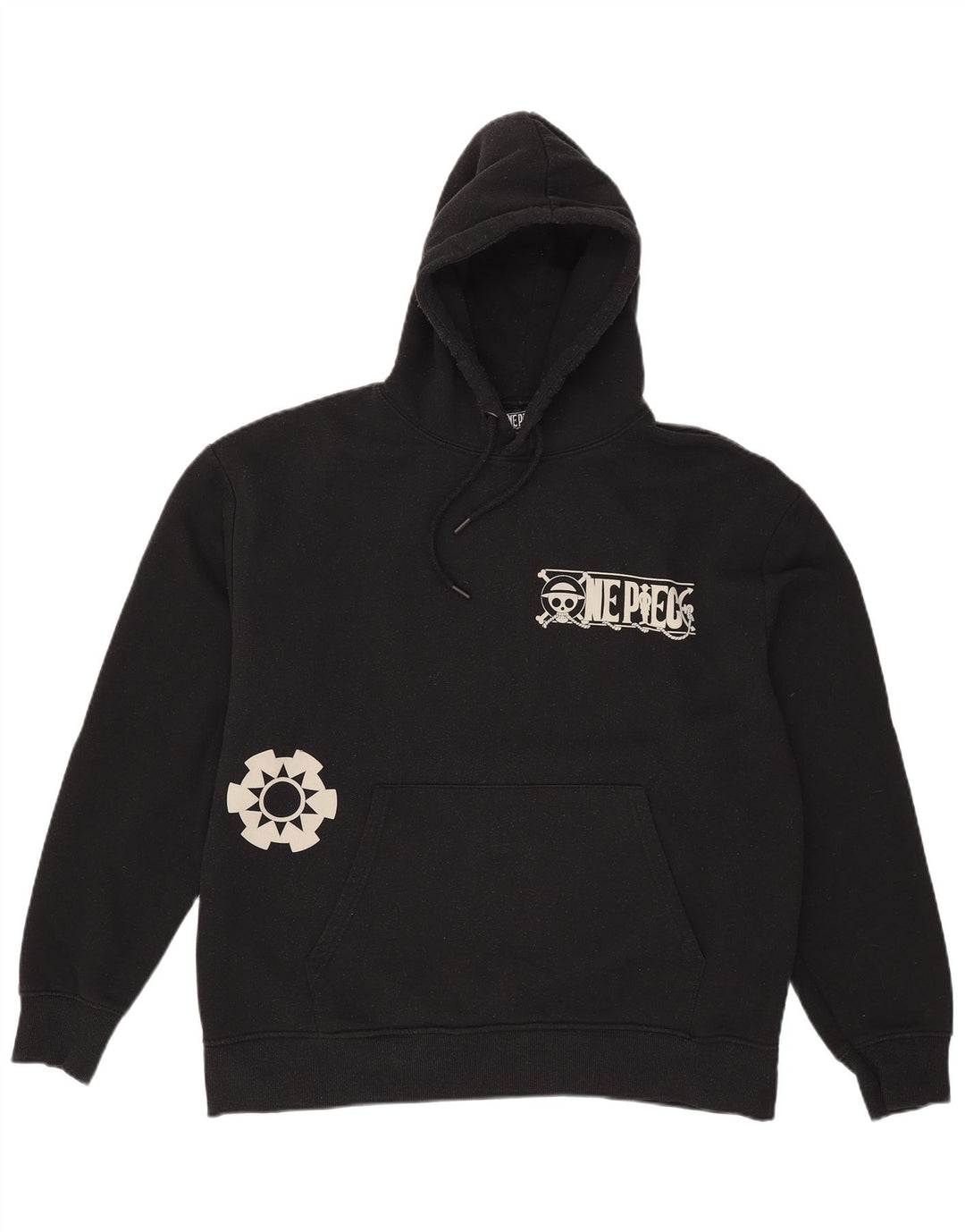 Pull & Bear Hombre Sudadera con capucha gráfica Jersey XL Poliéster negro