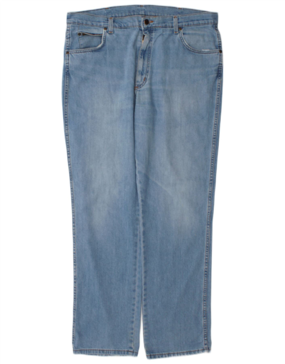 Wrangler Vaqueros rectos elásticos Texas para hombre W38 L32 Algodón azul