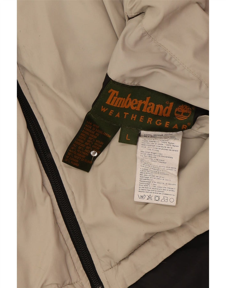 Timberland Chaqueta acolchada reversible para hombre UK 40 Large Nylon negro