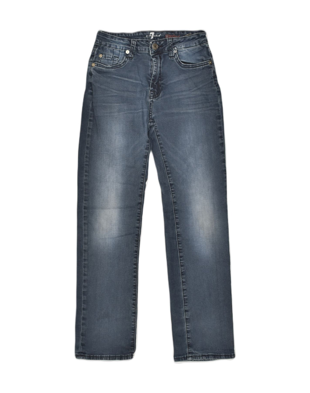 7 FOR ALL MANKIND Girls Straight Jeans 9-10 Years W26 L26  Grey Cotton | Vintage 7 For All Mankind | Thrift | Second-Hand 7 For All Mankind | Used Clothing | Messina Hembry 
