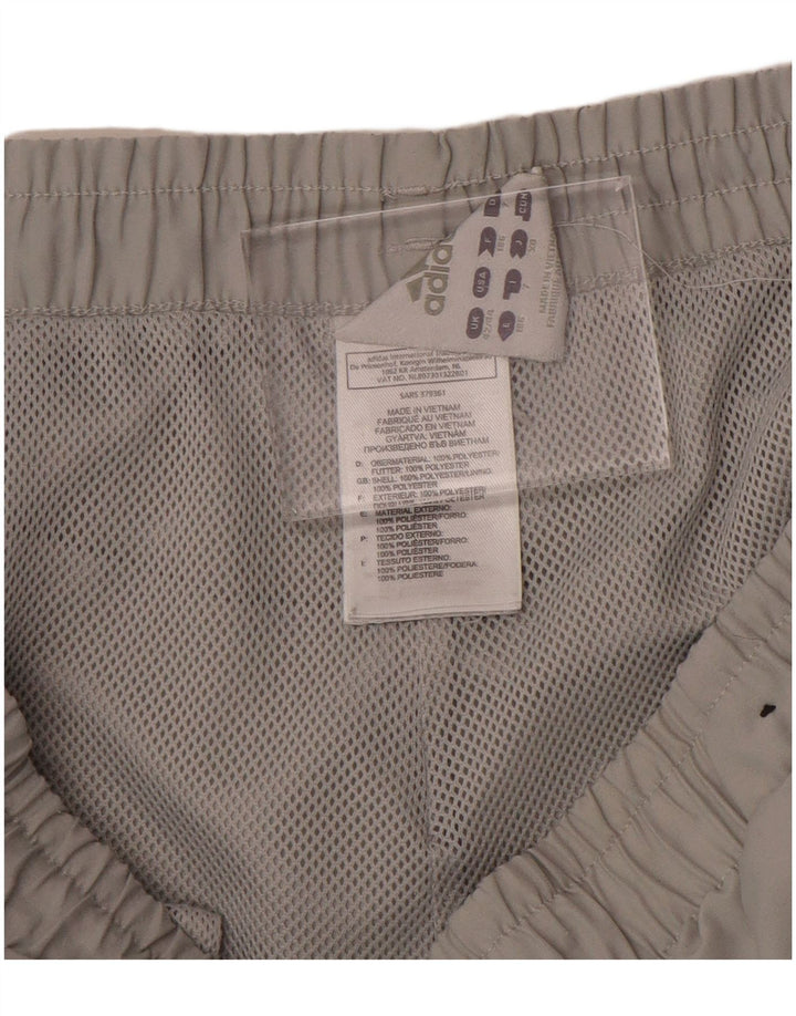 Adidas Pantalones de chándal para hombre UK 42/44 Large Gris Poliéster
