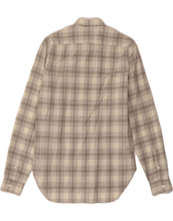 BURBERRY Mens Shirt Medium Grey Check Cotton