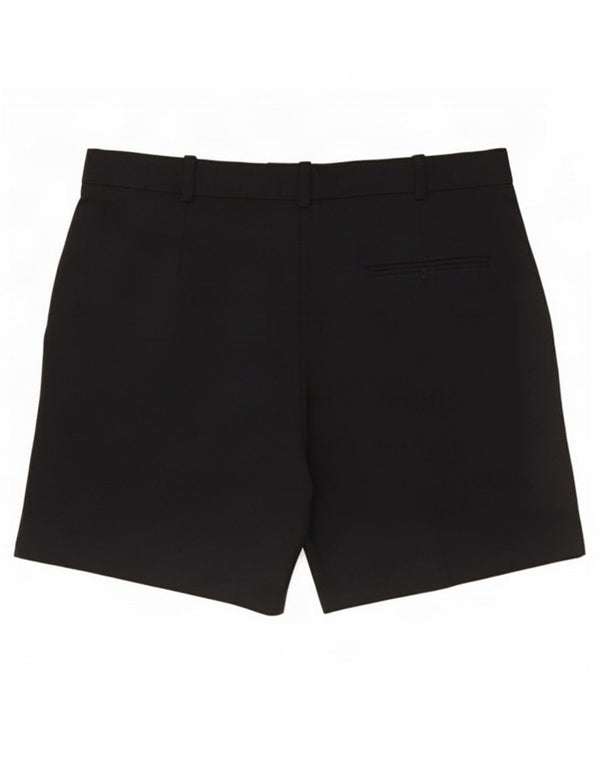 Zara Mujer Pantalones Cortos Chinos De Cintura Alta Grande W30 Algodón Negro