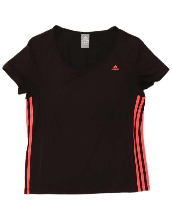 Adidas Mujer Climalite Camiseta Top UK 16/18 Grande Negro Poliéster