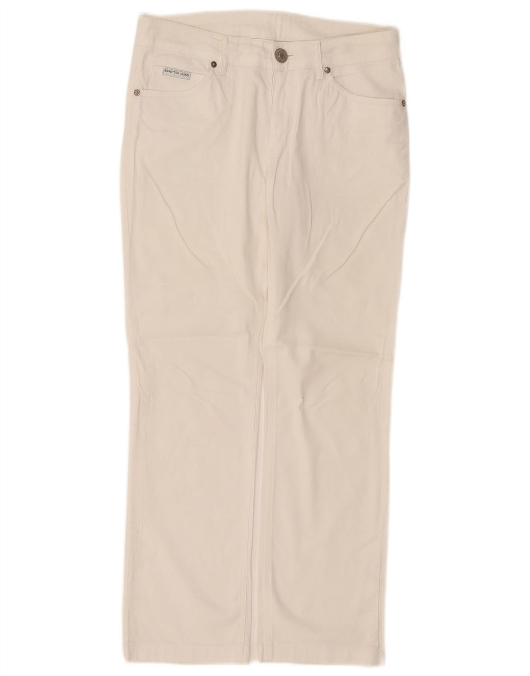 Benetton Pantalón Casual Recto W30 L28 Blanco