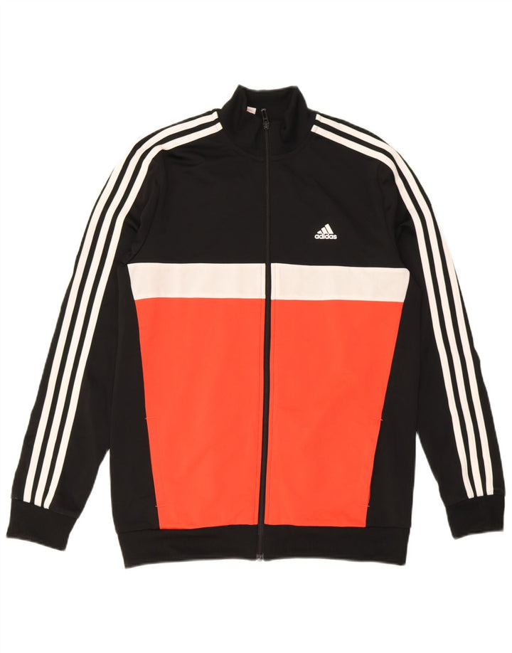Adidas Chaqueta de chándal para niña 15-16 años Negro Colorblock Poliéster