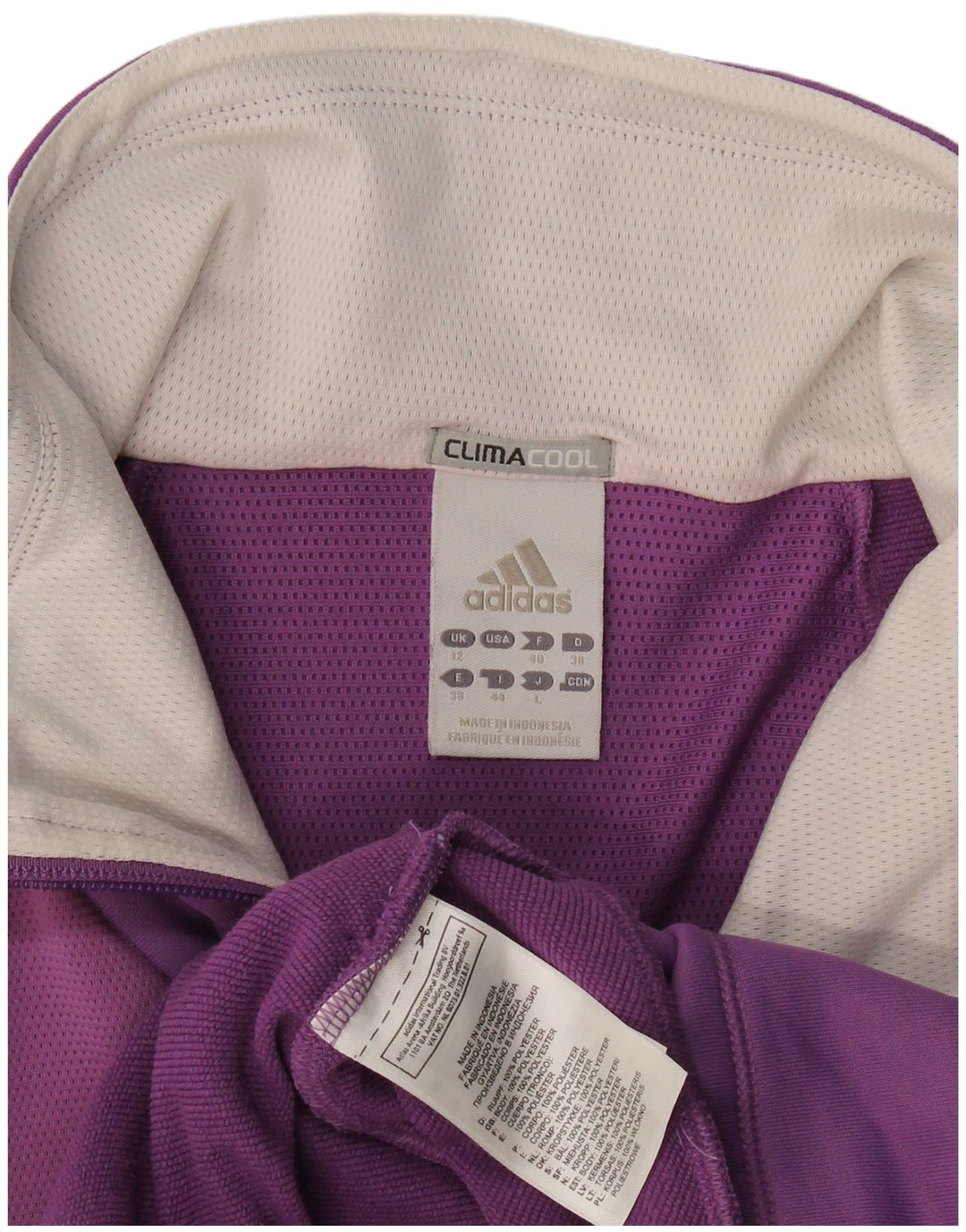 Adidas Mujer Climacool Chándal Top Chaqueta Reino Unido 12 Medio Púrpura