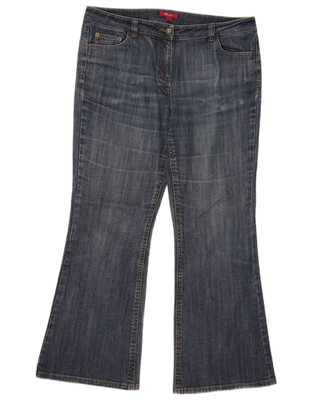 Monsoon Vaqueros acampanados para mujer UK 40 Large W35 L29 Algodón azul