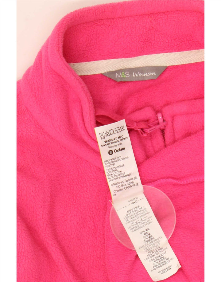 Marks & Spencer Chaqueta polar para mujer UK 20 2XL Poliéster rosa