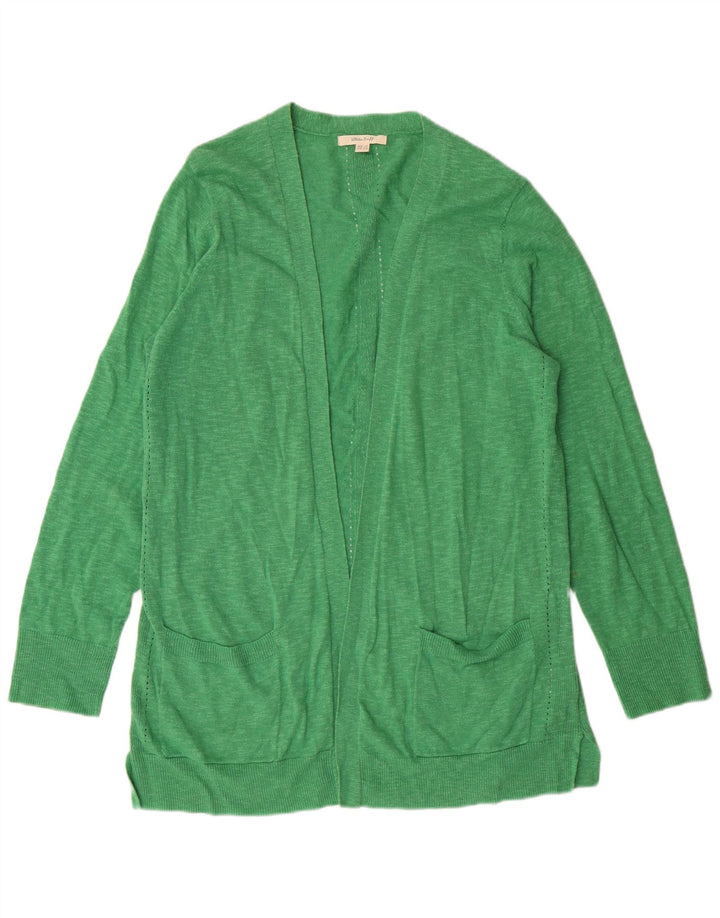 Cárdigan largo y abierto para mujer de White Stuff, talla grande, algodón verde, talla 40